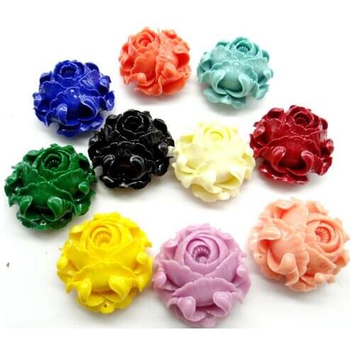 Natural stone Chinese Organic Cinnabar carved of Colorful flower Pendant for diy Jewelry making Necklace Accessories Charm Gift