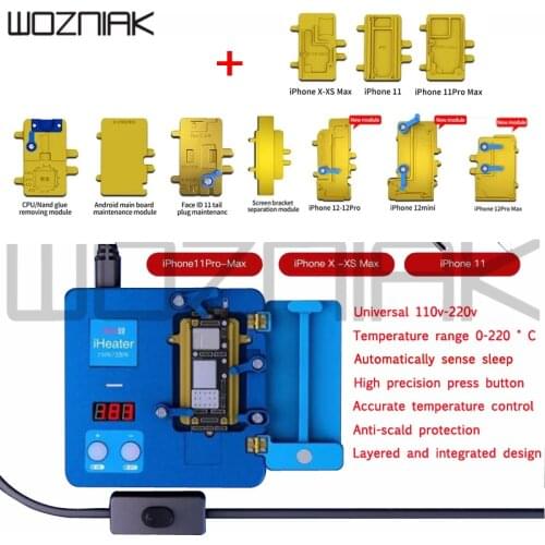 JC iheater for Iphone 12 12 Pro X XS XSMAX Mainboard Stratified Heating Table accurate Rapid Separation Disassembly Platform