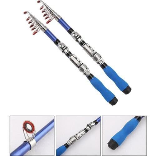 Portable Mini Fishing Rods Carbon 1m-1.7m Outdoor Rivers Lake Fishing Pole Cana de pesca for Dropshipping