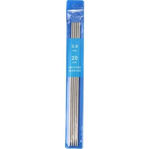 5Pcs/set 20cm Straight Knitting Needles Size 2-4mm Stainless Steel Crochet Hook DIY Sweater Weave Knitting Tools