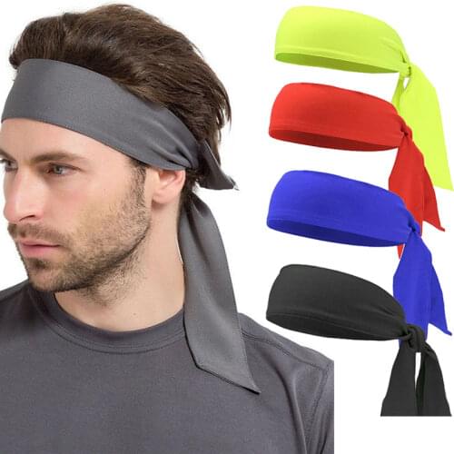 Cotton Spandex Hair Tie Men Hair Band Women Sports Tie Back Headband Sports Yoga Hair Ribbon Moisture Accessories Sweatband Gift