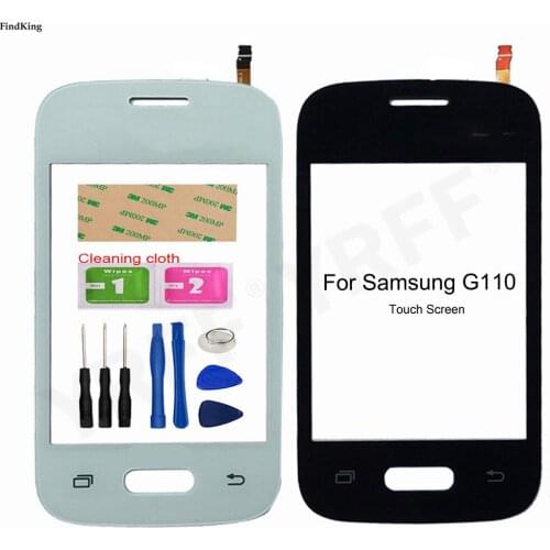Touch Screen For Samsung Galaxy DUOS Pocket 2 SM-G110H G110B G110 Touch Panel Digitizer Panel Sensor 3M Glue