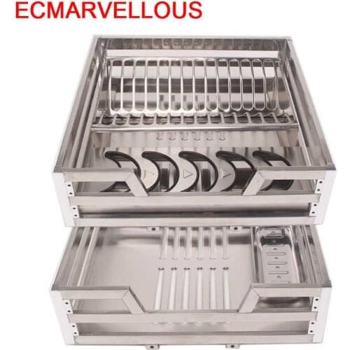La Ducha Dish Drainer Organizador Cocina Organizer Cupboard Stainless Steel Cuisine Rack Cozinha Kitchen Cabinet Storage Basket