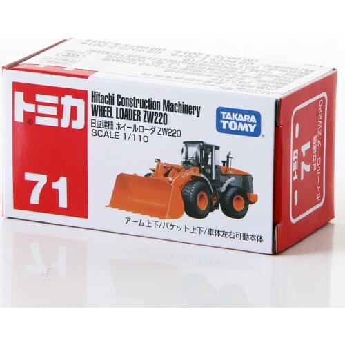 Takara Tomy Tomica 1/110 Hitachi Construction Machinery Wheel Loader ZW220 Metal Toy Car New