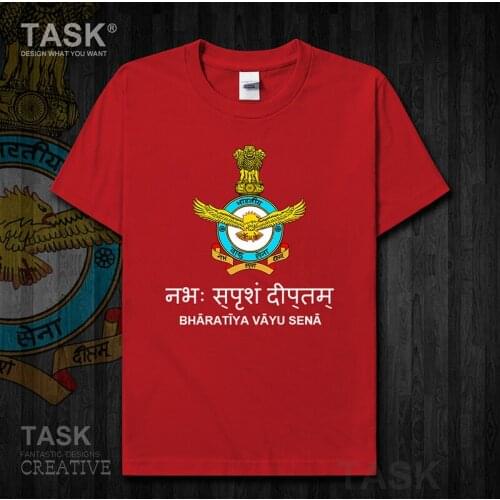 Air Force Indian Republic of India IND new Tops Short sleeve clothes t shirt country Fashion cotton Army Tactical Military 01