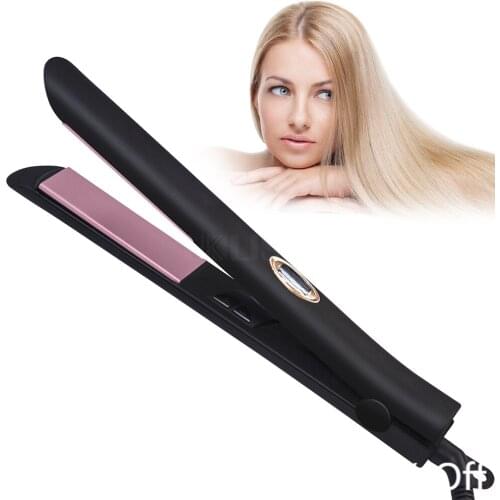 2 in 1 Straightener and Curling Iron Ceramic Tourmaline Ionic Flat Iron Hair Straightens & Curls with Adjustable Temp