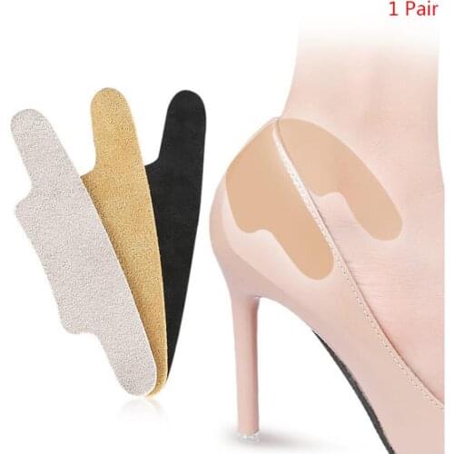 1Pair High Heeld Shoes Insole Women Thickened Silicone Invisible Heel Protector Sticker Heel Pain Anti Friction Heel Liner Strip