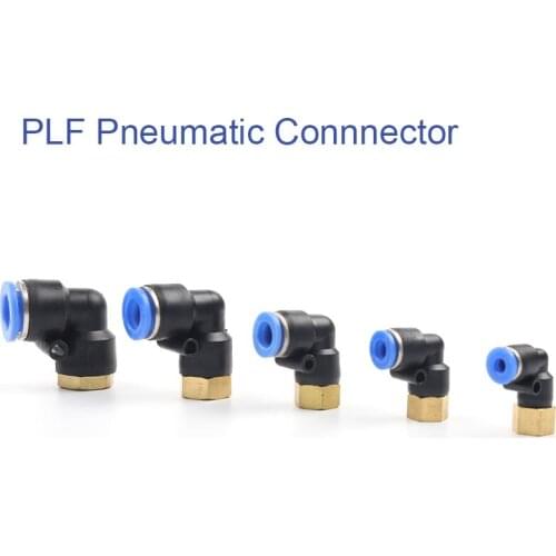 1 PCS PLF Pneumatic Air Quick Connector Fitting Elbow 4MM-12MM Hose Fittings M5 Internal Thread Pipe Push In Connectors