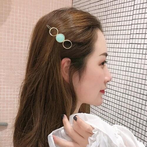 1Pcs Temperament Side Hairpins Five-pointed Star Round Hair Pins for Women Broken Hair Clip Hairpin Tiara Hair Styling Accessory