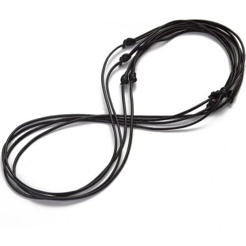 100pcs Black 1.5mm Wax Cord Necklace Cord 56cm Length For Jewelry Making DIY Craft Accessories