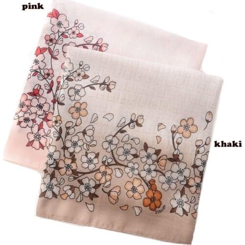 2021 Women Fashion Floral Printed Pattern Cotton Scarf Shawls Wraps Hijabs 2Colors 10pcs/lot