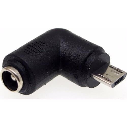 25pcs DC5.5*2.1MM female to USB MICRO 5P male / adapter / elbow DC power adapter