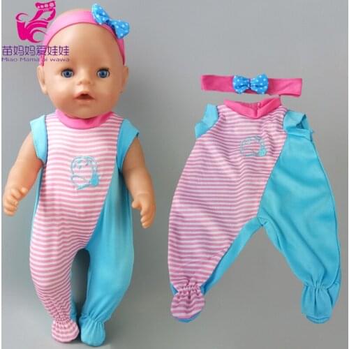 43cm Baby nem bom Doll pajama clothes 43cm doll clothes children girl toys wearing children girl gift