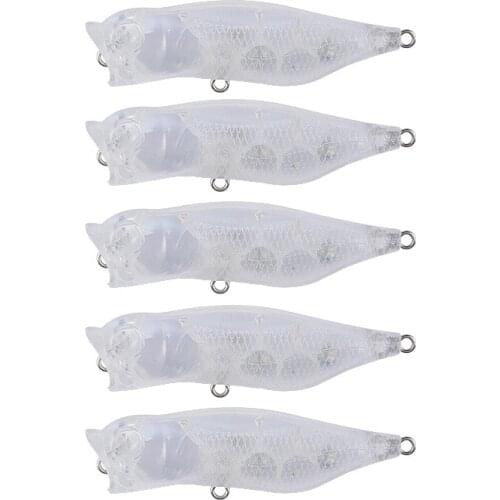 6.7cm 6.8g 50pcs Blank Nude Baits Popper Crank Pencil Minnow Bait Unpainted Lure Bodies Fishing Bait