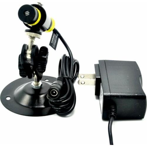 830nm 250mW Adjustable Focus IR Infrared Diode Laser Dot/Line Module 16x68mm with 5V adapter and Mount Holder