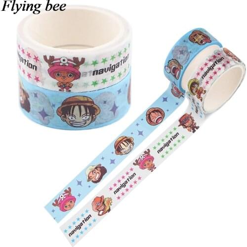 Flyingbee 15mmX5m Anime Monkey D Luffy Washi Tape Chopper Cool Tapes Decorative Tape For Sticker DIY Photo Album X0986