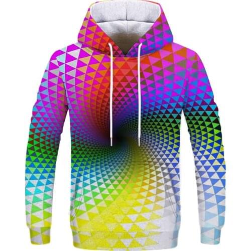 Mens Fashion New Geometric Graphic Fashion Printing Harajuku Mens T-shirt Printing Trend Loose Mens Casual Wear