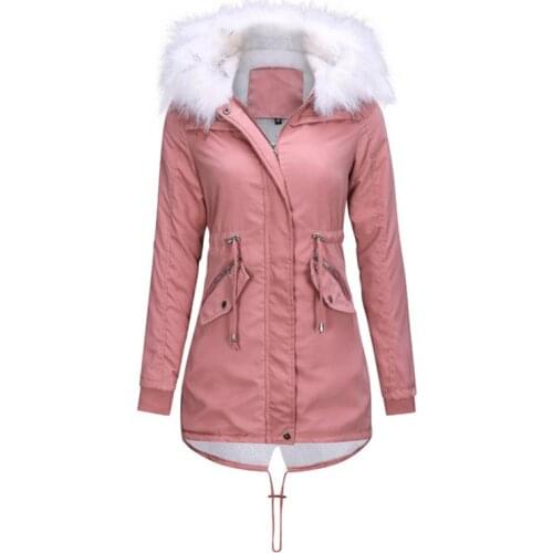 Cotton Winter 2021 New Thick Cotton-Padded Clothes Mid-length Fashion Big Fur Collar Hooded Slim-fit Trendy Padded Jacket Women