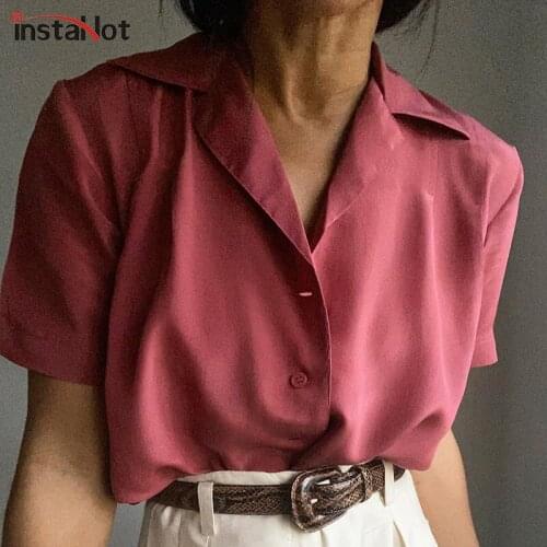 Женские короткие рубашки InstaHot China At AliExpress