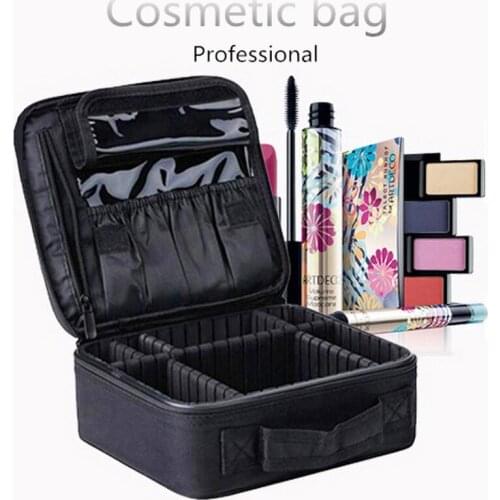 New Travel Necessary Waterproof Cosmetic Bag Women Professional Cosmetic Case Beauty Brush Makeup Bag