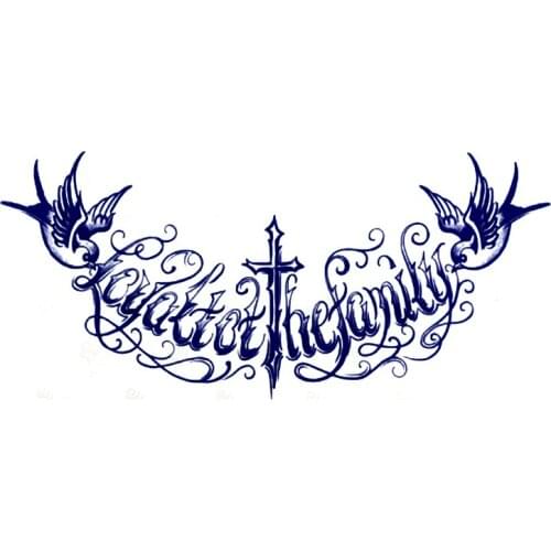 Cross and peace dove lasts 15 days tattoo Waterproof Temporary Tattoos Men Flash Tatoo Sleeves tattoo Fake Tattoo For back