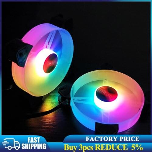 120mm ChassisRGB Cooling Fan Computer PC Desktop Case Gorgeous Lighting Quiet Radiator Heatsink Cooler