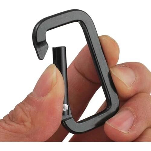 5pcs Multi-function Rectangle Shape Safety Buckle Carabiner Alloy Climbing Key Chain Gift Practical Safe Clasps Bag Accessories