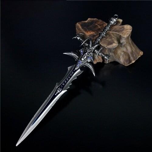 World of Warcraft simulation sword model Frostmourne animation prototype Mini modeling metal uncut blade model sword boy toy