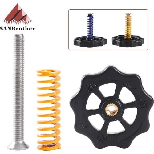 Hot Bed Spring Leveling Kit Adjustment Nut+Springs+M3*40 Screw Heatbed Kit For 3D Printer Ultimaker 2
