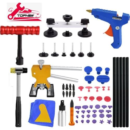 Body Paintless Dent Removal Tools Kit Glue Gun Dent Lifter Bridge Puller Set for Car Body Dent Removal