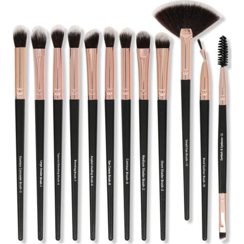 S'AGAPO5/12pcs Eyeshadow Makeup Brush Set Eyeliner Eyebrows Eyelashes Concealer Highlight Professional Eye Beauty Makeup Brushes