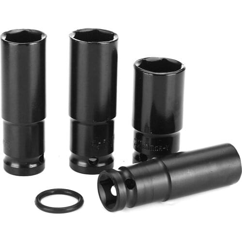 4Pcs Set 17-22mm Electric Impact Wrench Hex Socket Head Kit Metal Material High Hardness and Durability for Makita 18V Wrench