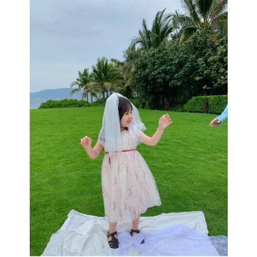 2021 New Summer Girls Skirt Mesh Star Princess Dress