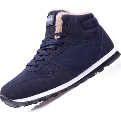 New Ankle Boots For Women Boots Blue Black Round Toe Winter Boots Snow Shoes Plush Warm Botas Mujer Short Boots Female Booties