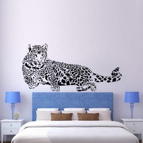 New design Vinyl Wall Stickers Leopard Panther Home decoration Animal Wall decals for Living Rooms Home Decoration +B
