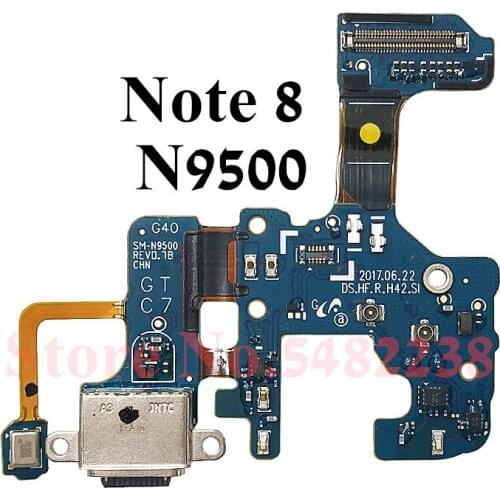 Original USB Charging Port Flex Cable For Samsung Galaxy Note 8 SM-N9500 N9500 USB Charger Plug Board Charging Dock Connector