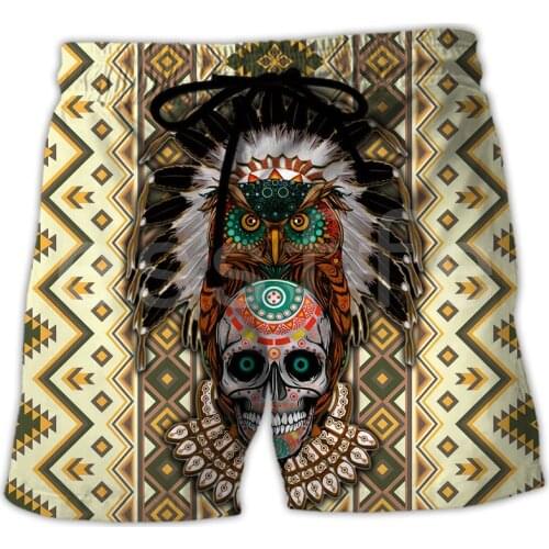 Tessffel Indian Native culture Harajuku Casual Tracksuit NewFashion Funny 3DPrint Unisex Short pants Summer Shorts Men/Women s-1