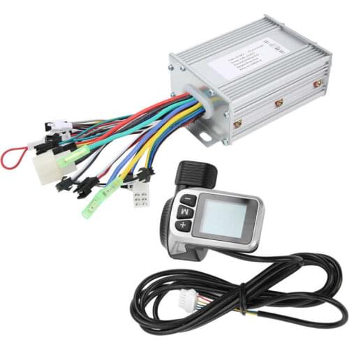 36V 48V Electric Scooter Bicycle Controller 124DX Thumb Throttle 350W-1500W E-Bike Brushless Controller LCD Display Throttle