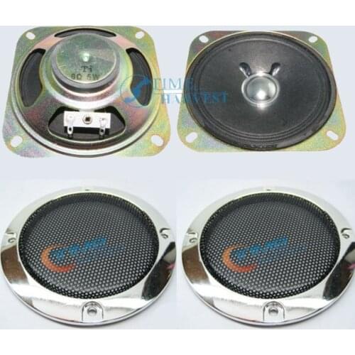 10 pcs Square 4 inch 8ohm 5W speaker with Speaker net Loudspeaker & Speaker grill arcade game machine accessories cabinet parts