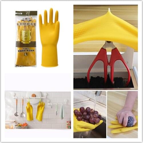 Winter Household Dishwashing Gloves Washing Rubber Gloves Waterproof Household Gloves Wholesale Dish Washing Rubber Gloves Thick