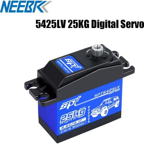SPT 5425LV 25KG Digital servo Metal gear servo high-speed Large angle suit for RC Crawler Car SCX10 TRX4 Drift 3D Fix-Wing Robot