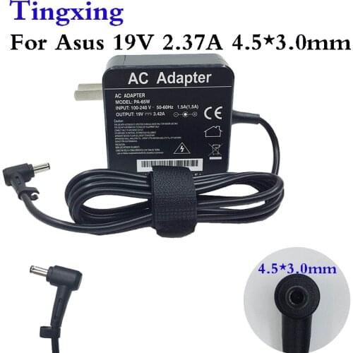 US Plug Universal 19V 2.37A 4.5*30mm 45W For Asus U303 U305F A556U UX31A UX21A Laptop AC Charger Adapter