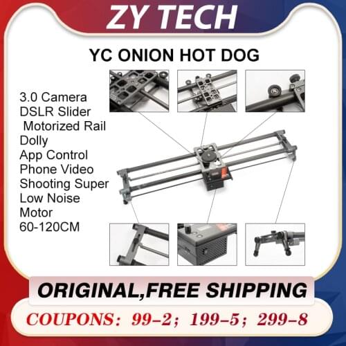 YC Onion Hot Dog 3.0 Camera DSLR Slider Motorized Rail Dolly App Control Phone Video Shooting Super Low Noise Motor 60-120CM