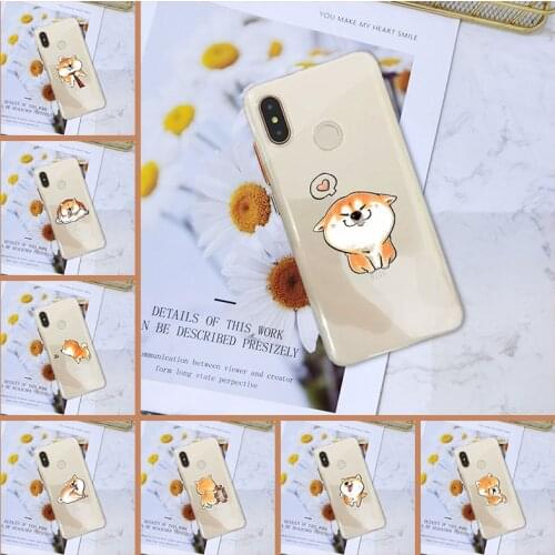 Back Cover For Xiaomi Mi 5 5C 5S 5X 6 6X Plus Soft Silicone Cute Dog Kawaii Shiba Inu Phone Case For Xiaomi Mi A1 A2 8 SE Lite