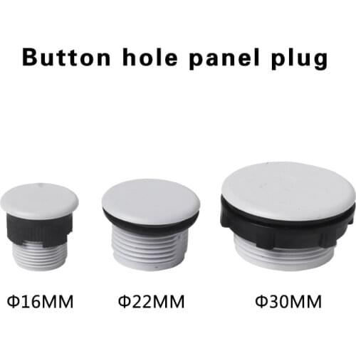 Button hole plugs / 16mm/22mm plugs lights gray / button panel plug cap / Suitable for 16mm/22mm/30mm round hole dustproof