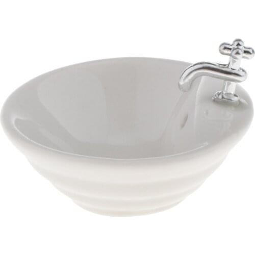 1:12 Scale Wash Basin Sink Simulation for Doll House Scenery Model Accessory