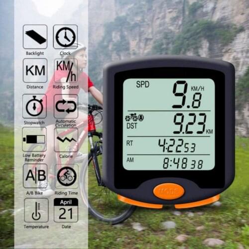 Multifunctional Bike Wireless Computer Digital Sports Speedometer for Bicycle Bike Wireless Computer