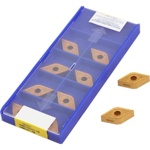 10PCS DNMG150404-PM DNMG150408-PM DNMG150604-PM DNMG150608-PM YBC251 YBC252 CNC Lathe Turning Tool Carbide Inserts Turning Blade