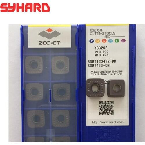 10pcs/lot YBM253 YBG302 YBG205 YBC302 SDMT120412-PM SDMT120412-DM High Feed Lathe Blade Cutting Tip Carbide