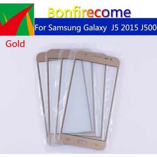 10pcs\lot For Samsung Galaxy J5 2015 J500 J500H J500FN J500F J500M SM-J500F LCD Front Outer Glass Touch Screen Lens Replacement